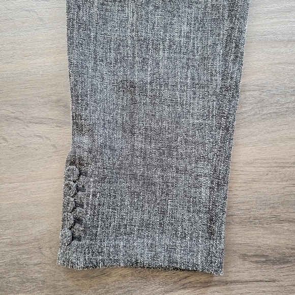Club Monaco Black Gray Mix Self-Cover Button Pant Size 10 - Picture 5 of 16